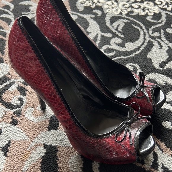 Michael high heels snake skin red black - Picture 4 of 4